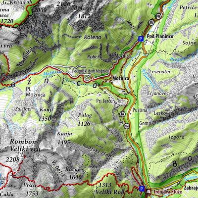 Planinska zveza Slovenije Julijske Alpe - zahod 1:50.000 PZS digital map