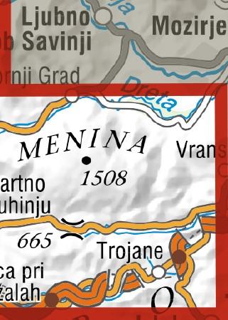 Planinska zveza Slovenije Kamnik in okolica - vzhod 1:25.000 PZS digital map