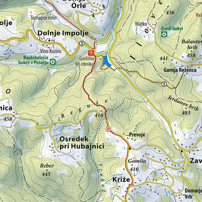 Planinska zveza Slovenije Lisca and Sevnica East 1:30.000 PZS digital map