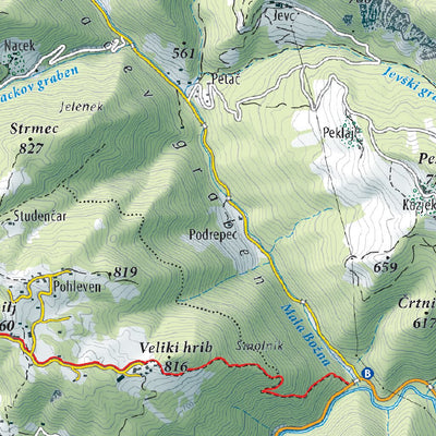 Polhograjsko hribovje in okolica 1 : 25.000 PZS Preview 2