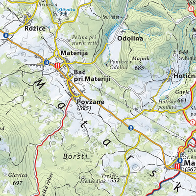 Planinska zveza Slovenije Slovenska Istra, Kras in okolica South-East 1 50.000 PZS digital map