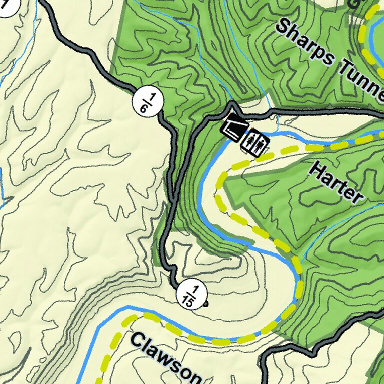 Greenbrier River Trail - Sharp's Tunnel Map by Pocahontas County ...