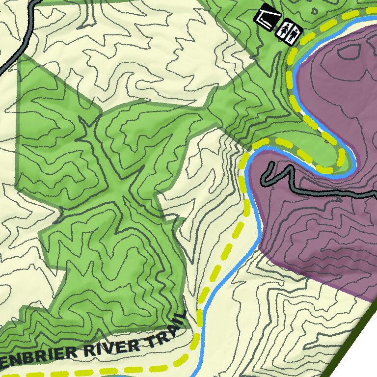 Greenbrier River Trail - Sharp's Tunnel Map by Pocahontas County ...