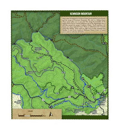 Pocahontas County Tourism Commission Kennison Mountain digital map