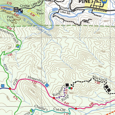 Pocket Pals Trail Maps Buffalo Creek Recreation Area - Trail and Recreation Map digital map