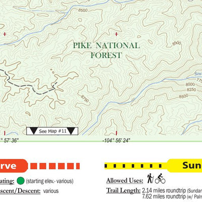 Pocket Pals Trail Maps Trail Map#13, Rampart Range Wildlands Area, Pikes Peak Region Series digital map