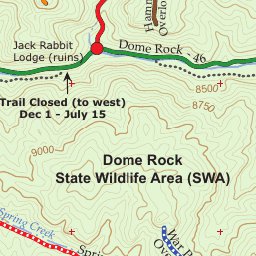 Pocket Pals Trail Maps Trail Map #8, Dome Rock State Wildlife Area, Pikes Peak Region digital map