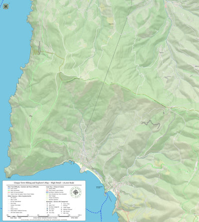 Points North Maps Explore Cinque Terre - 01 Monterosso Region digital map