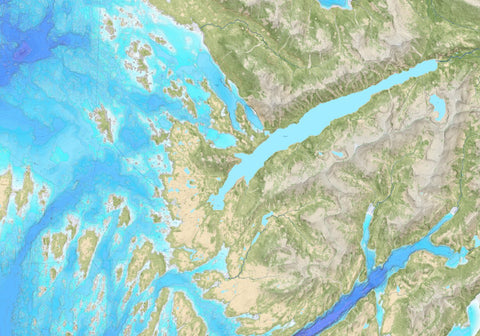 Points North Maps Sitka Surf & Turf - Redoubt (Fathoms) digital map