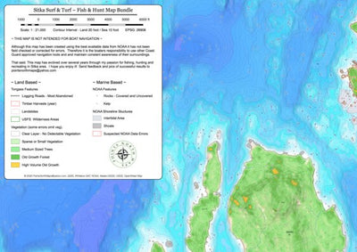 Points North Maps Sitka Surf & Turf Sample - Middle Is. digital map