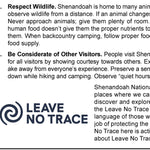 Shenandoah National Park North District Map 9 Back Preview 3