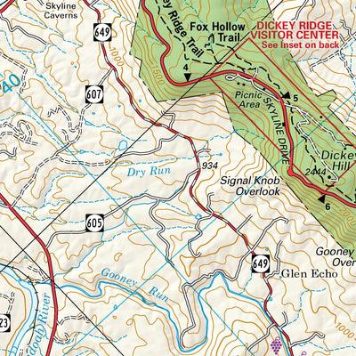 Shenandoah National Park North District Map 9 Front Preview 3
