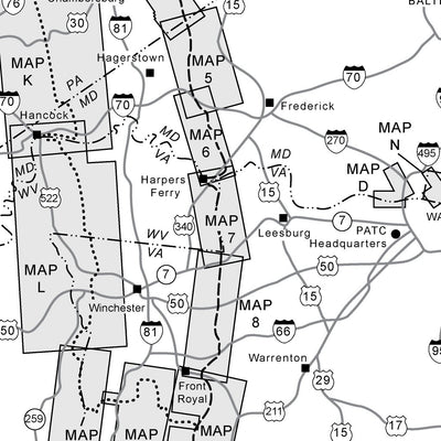 Shenandoah National Park South District Map Back Preview 3