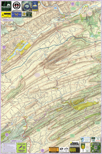 Purple Lizard Maps Bald Eagle State Forest Lizard Map, PA bundle