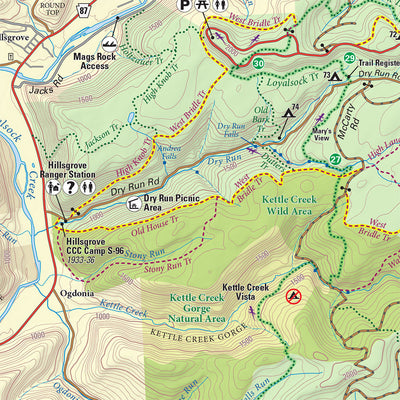 Loyalsock State Forest Lizard Map, Pa By Purple Lizard Maps 