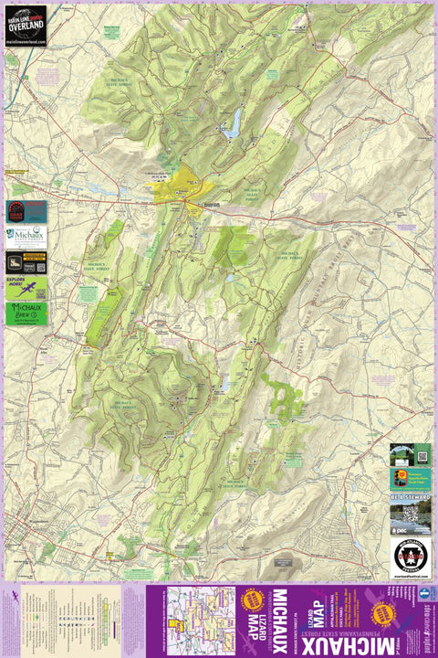 Purple Lizard Maps Michaux State Forest South bundle exclusive