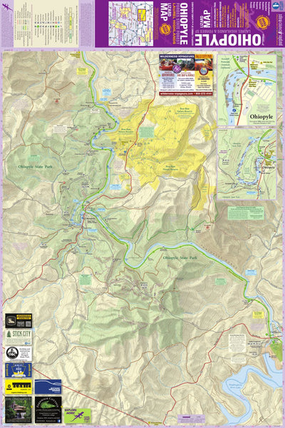 Purple Lizard Maps Ohiopyle State Park Purple Lizard Map, PA digital map