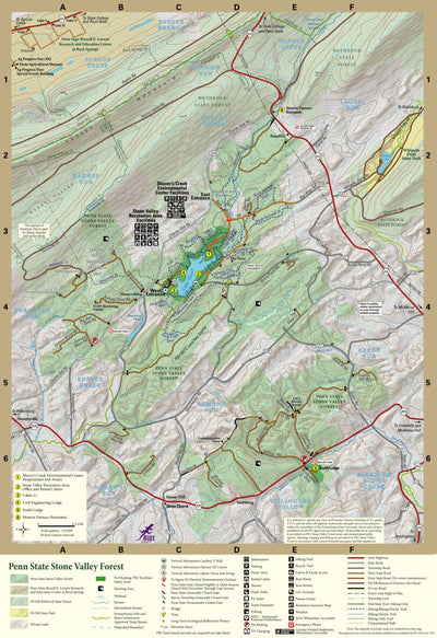 Purple Lizard Maps Penn State Stone Valley Forest digital map