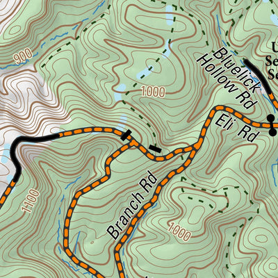 Purple Lizard Maps Penn State Stone Valley Forest digital map