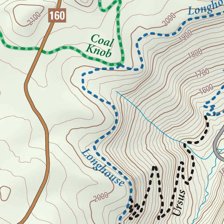 Jake's Rocks Trail Map The Trails at Jakes Rocks in Allegheny National Forest Map by Purple ...