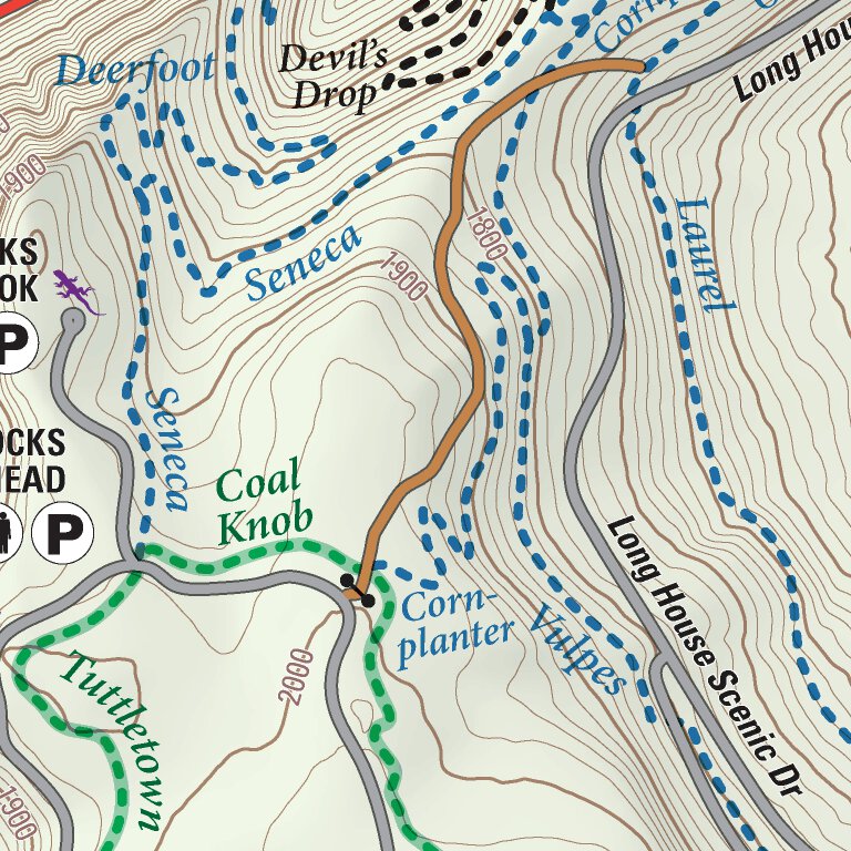 Jakes Rocks The Trails at Jakes Rocks in Allegheny National Forest Map by Purple ...