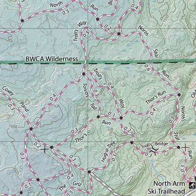 Quiet Wild, LLC Wild Map™ Burntside Lake (Terrain) digital map