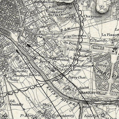 RAFAELA 1777 The Environs of Paris 1855 digital map
