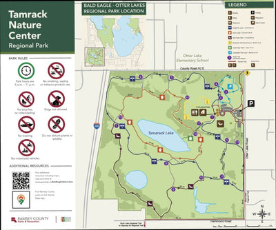 Bald Eagle - Otter Lakes Regional Tamarack Nature Center Area Map by ...