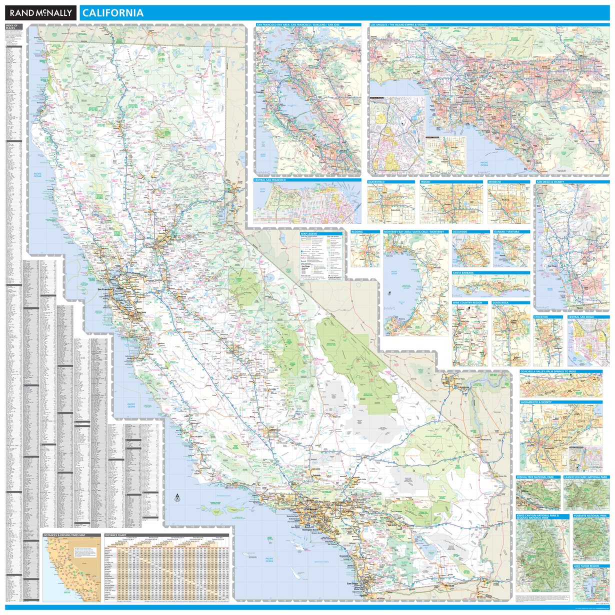 Rand McNally California State Map - Rand Mcnally Publishing Rand Mcnally California State Map Digital Map 38594750120092 