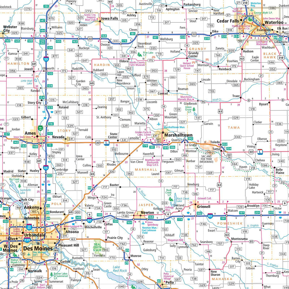 Rand McNally Iowa State Map by Rand McNally Publishing | Avenza Maps