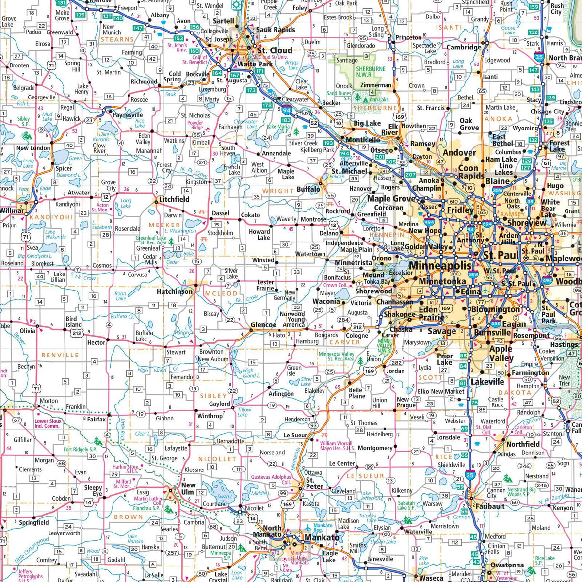 Rand McNally Minnesota State Map by Rand McNally Publishing | Avenza Maps