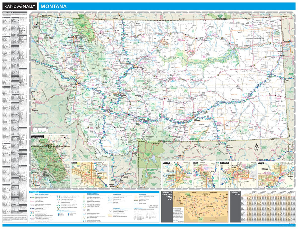 Rand McNally Montana State Map by Rand McNally Publishing | Avenza Maps