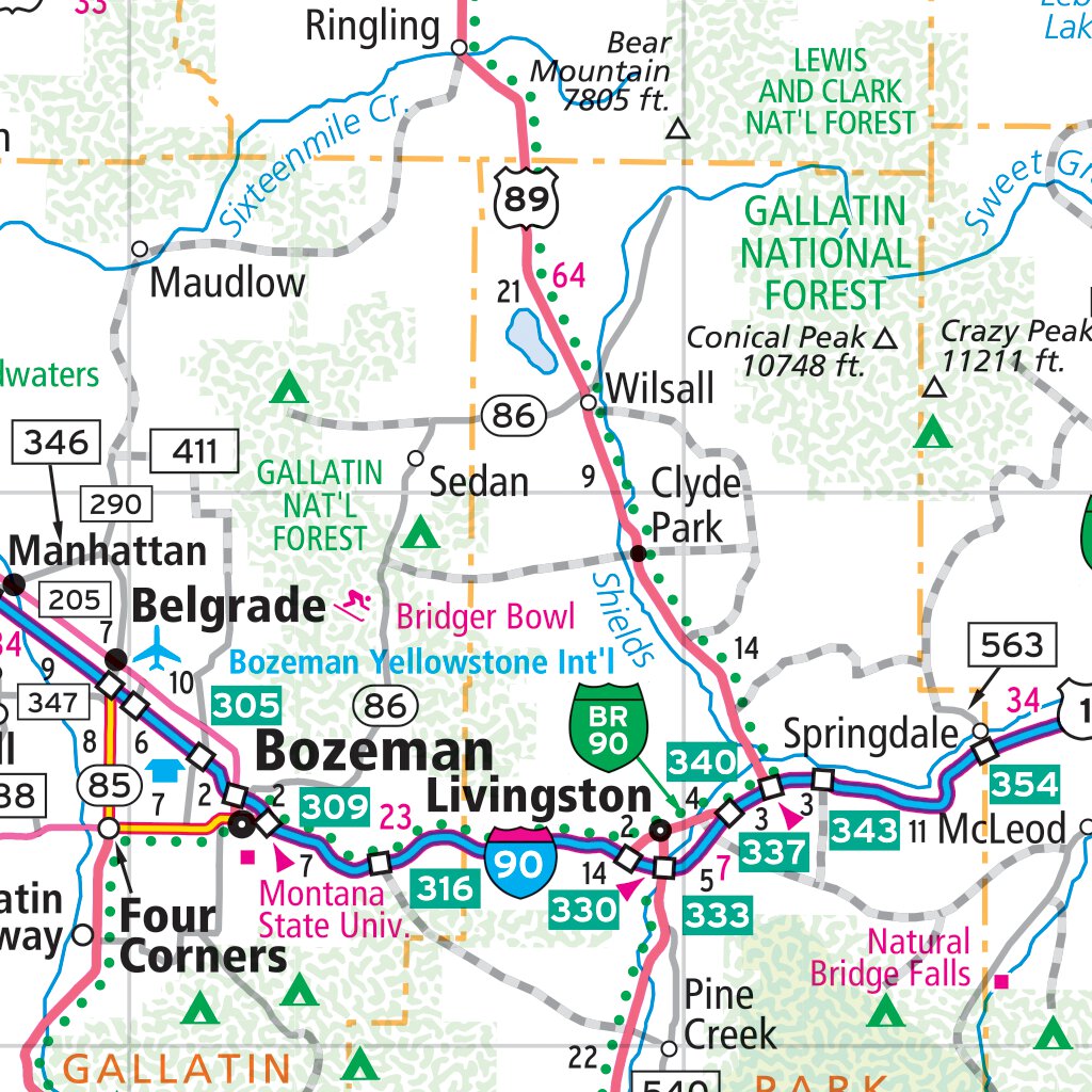 Rand McNally Montana State Map by Rand McNally Publishing | Avenza Maps