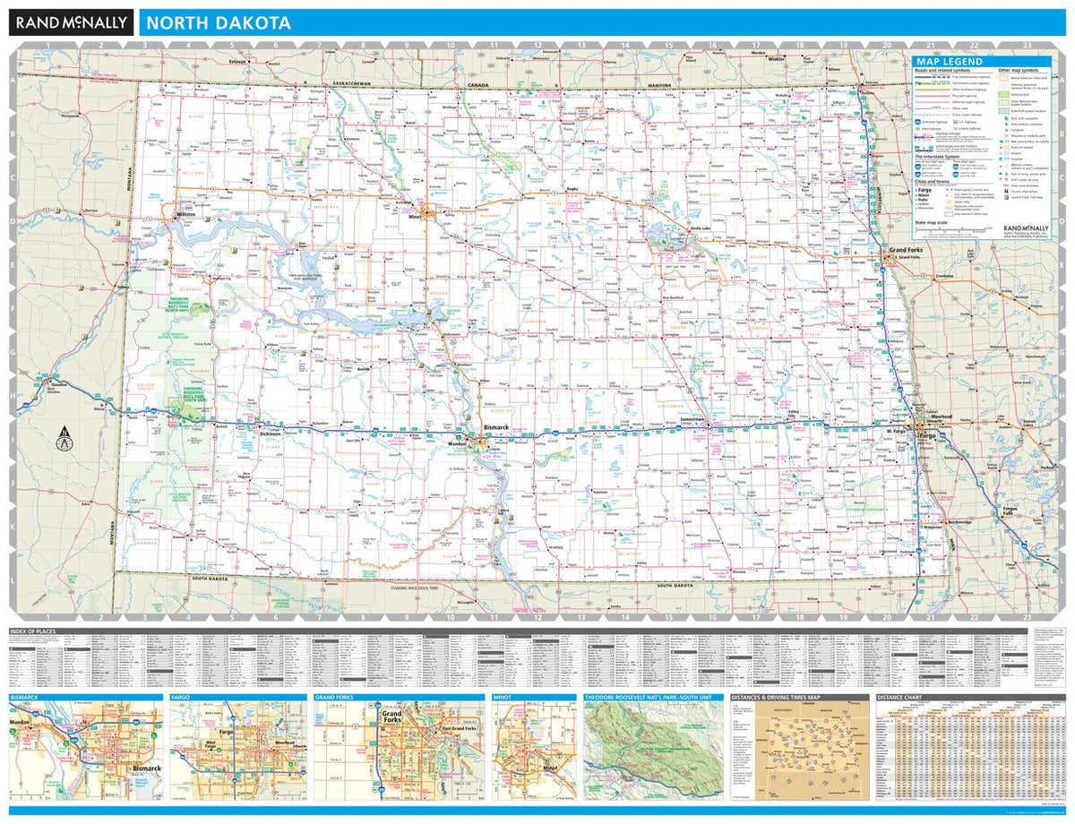 Rand McNally North Dakota State Map by Rand McNally Publishing | Avenza ...