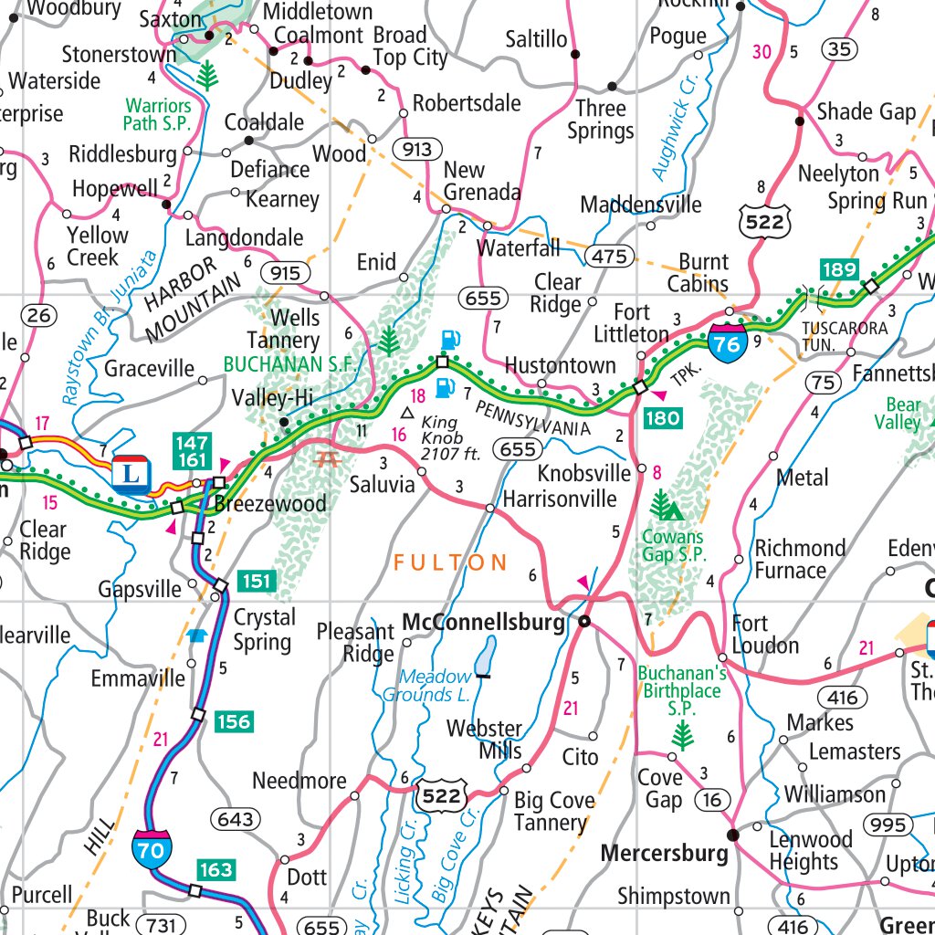 Rand Mcnally Pennsylvania State Map By Rand Mcnally Publishing 