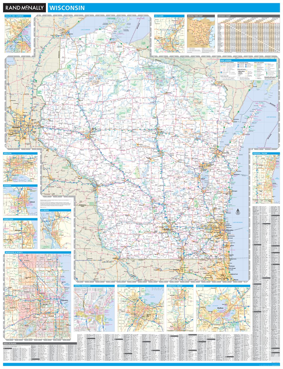 Rand McNally Wisconsin State Map By Rand McNally Publishing Avenza Maps Rand mcnally wisconsin state map by rand mcnally publishing avenza maps