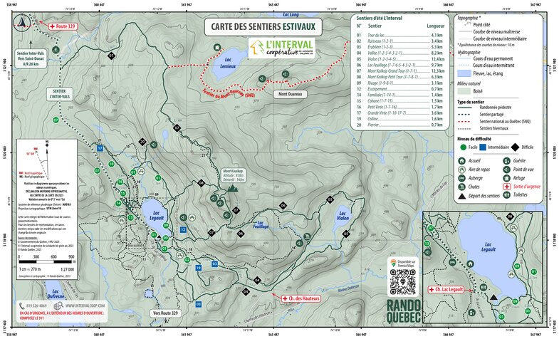 Jbsa Rando Base Map Carte des sentiers - L'Interval coopérative de solidarité plein air ...