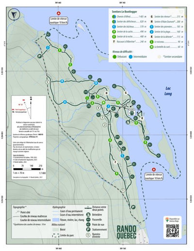 Rando Québec Carte sentiers | Club de randonnées Appalaches digital map