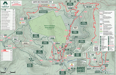 ÉTÉ – Carte des sentiers 2025 – Parc du Massif du Sud Preview 1