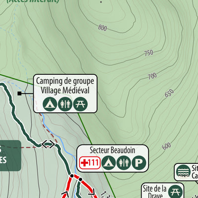 ÉTÉ – Carte des sentiers 2025 – Parc du Massif du Sud Preview 2
