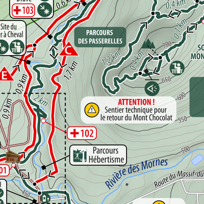 ÉTÉ – Carte des sentiers 2025 – Parc du Massif du Sud Preview 3