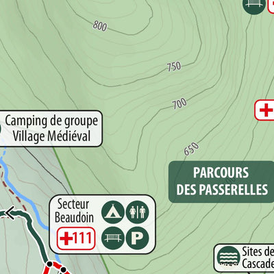 Rando Québec ÉTÉ – Parc du Massif du Sud – Cartes de sentiers digital map