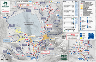 HIVER – Carte des sentiers – Parc du Massif du Sud Preview 1