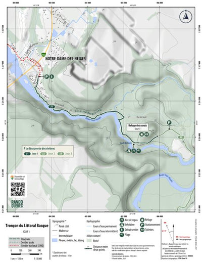 Rando Québec Prêt-à-Partir | À la découverte des rivières | Jour 1 digital map
