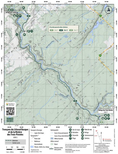 Rando Québec Prêt-à-Partir | À la découverte des rivières | Jour 2 digital map