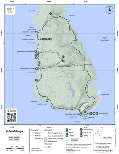 Rando Québec Prêt-à-Partir | Boucle de l'Île Grande Basque digital map