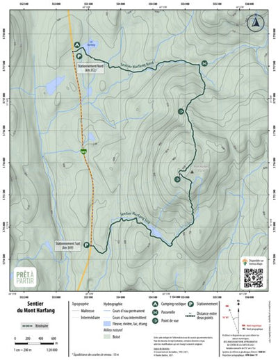 Rando Québec Prêt-à-Partir | Boucle du mont Harfang digital map