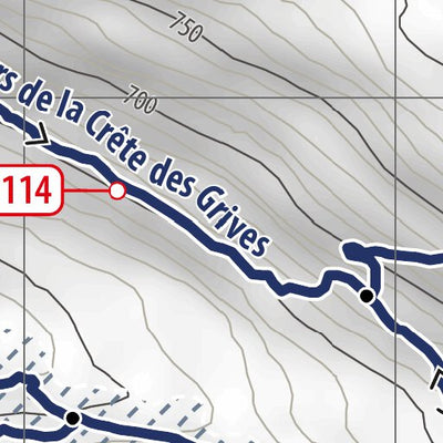 Rando Québec Prêt-à-Partir | Parcours de la crête des Grives | HIVER digital map