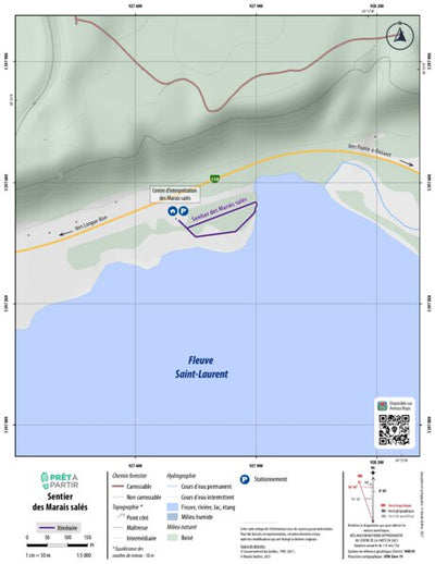 Rando Québec Prêt-à-Partir | Sentier des Marais salés digital map