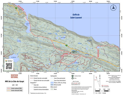 Rando Québec SNQ | Carte Gaspésie 100 digital map